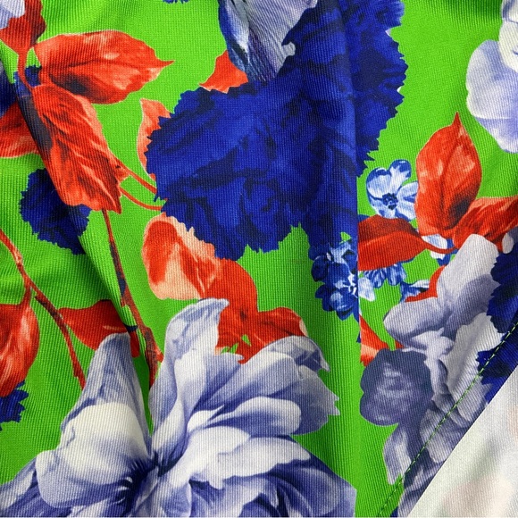 Zara Asymmetric Neckline Ruched Floral Bodysuit Blogger Fave Bold Vibrant Small - Picture 12 of 16